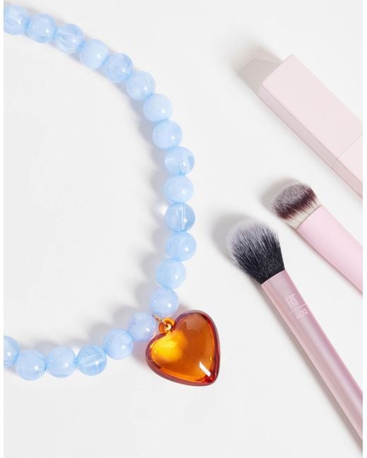 Collier cœur orb Accessorize en coloris White