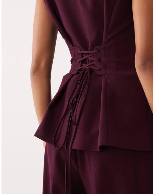 Mango Red Tailo Sleeveless Jumpsuit