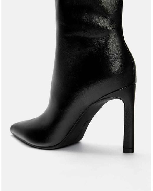 Pull&Bear Black High-Heel Boots