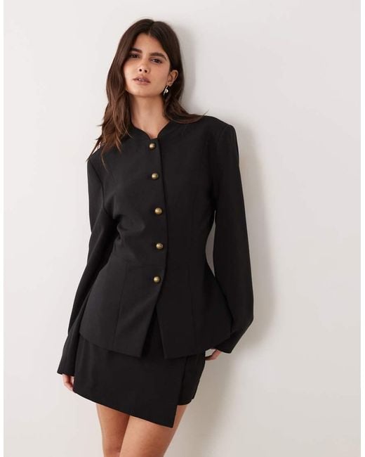 ASOS Black Tailored Drummer Style Jacket