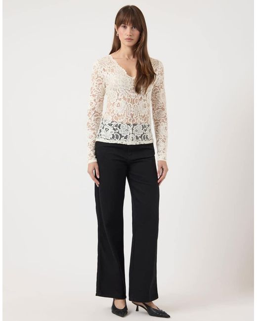 Y.A.S Natural Long Sleeved Top