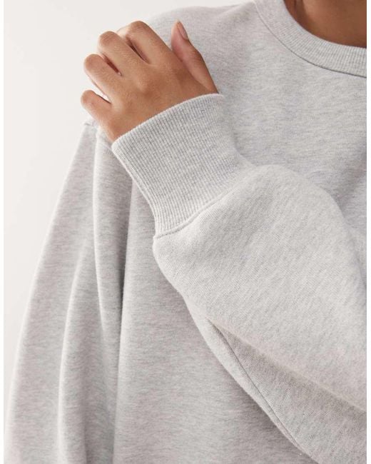 Weekday White Oversized Boxy Fit Sweatshirt