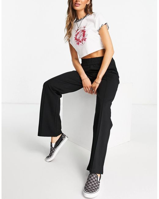 Pantalon ample à taille élastique ONLY en coloris Black