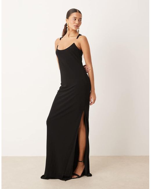 Mango White Capsule Round Neck Sleeveless Maxi Dress
