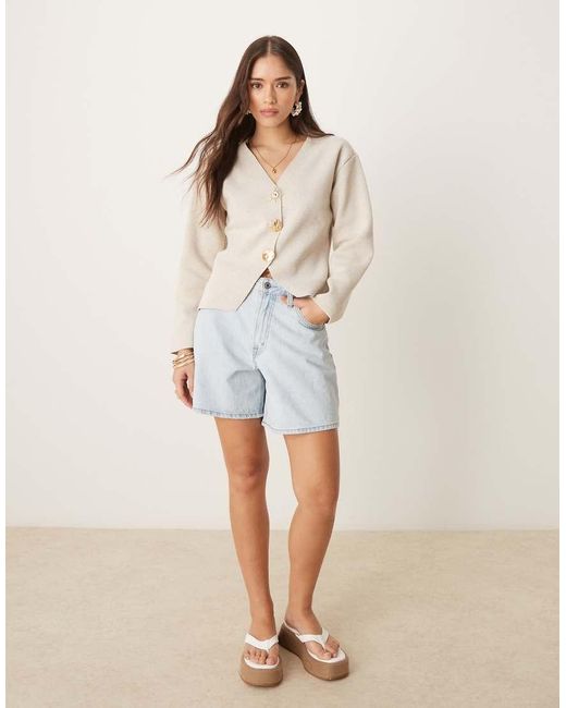 Mango Compact Gebreid Vest in het White
