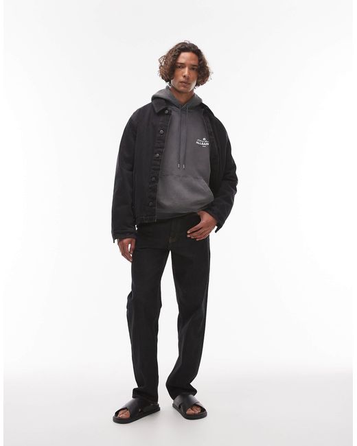 AllSaints – soleil oth – kapuzenpullover in Gray für Herren