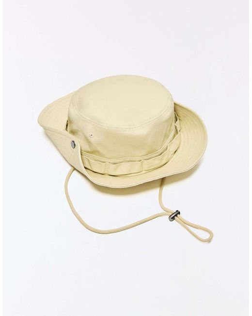 Bershka White Bucket Hat for men