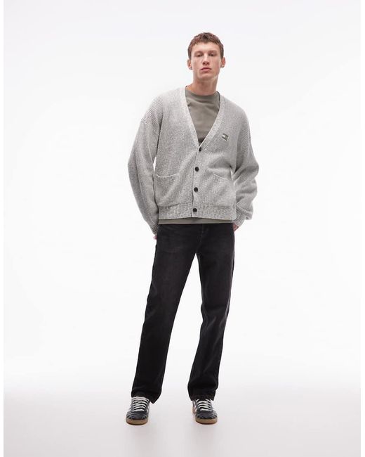 Tommy Hilfiger Gray Relaxed Knit Cardigan for men