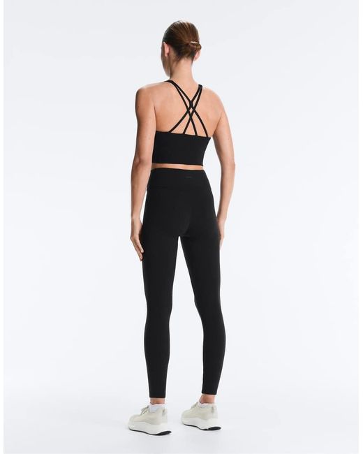 Oysho Black Comfortlux Strap Tank Top With Cups