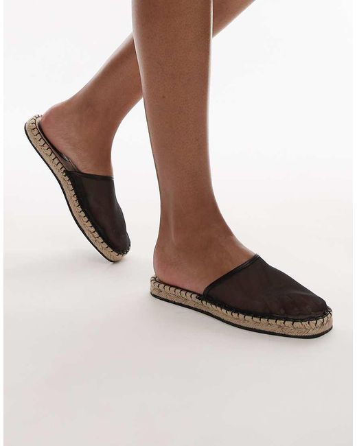 Mules Negros Estilo Alpargatas Harry De TOPSHOP de color Brown