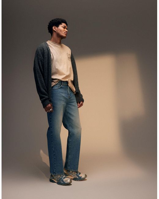Topman – lockere jeans in Gray für Herren