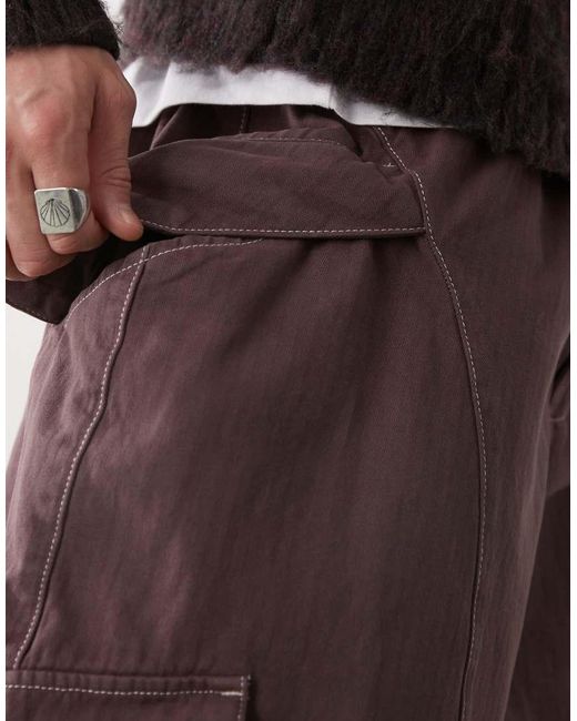 Collusion Purple Oversized Tie Pants for men
