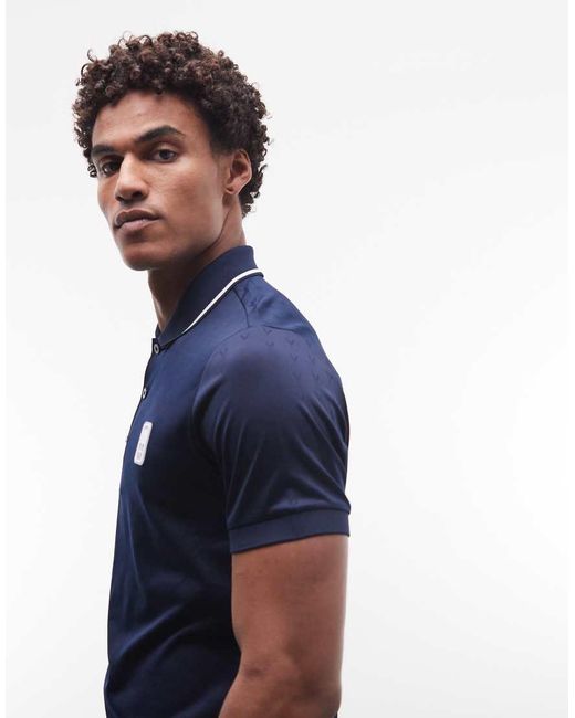 Lacoste Blue Tennis Performance Technical Logo Polo Shirt for men