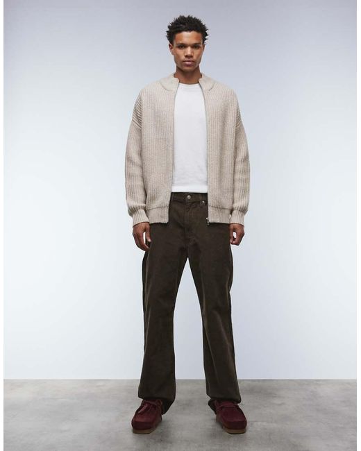 Levi's Natural 565 Loose Straight Fit Cord 5 Pocket Trousers for men