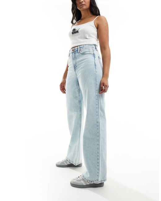 River Island Blue Relaxed Straight Leg Jean