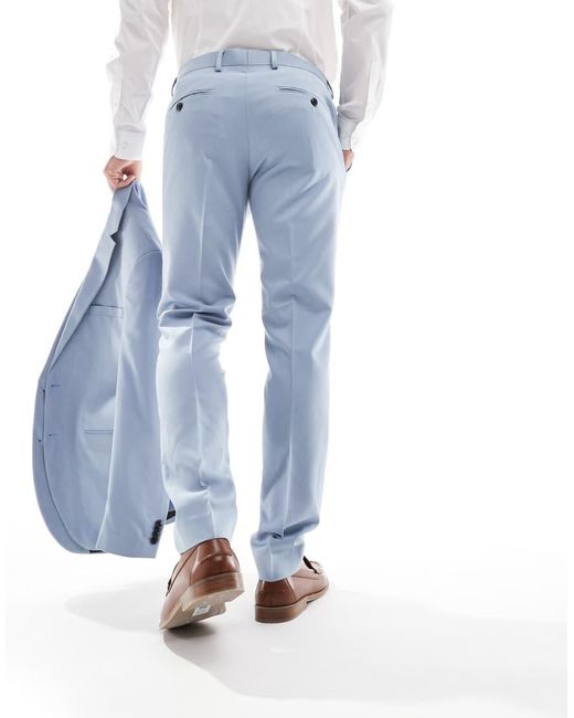 Pantalones De Traje Claro De Corte Slim De Jack & Jones de hombre de color Blue