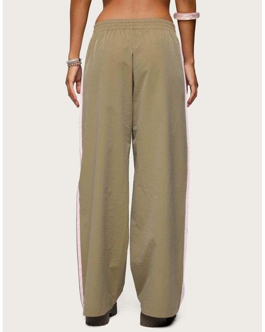 Edikted Green Annabella Nylon Track Pants