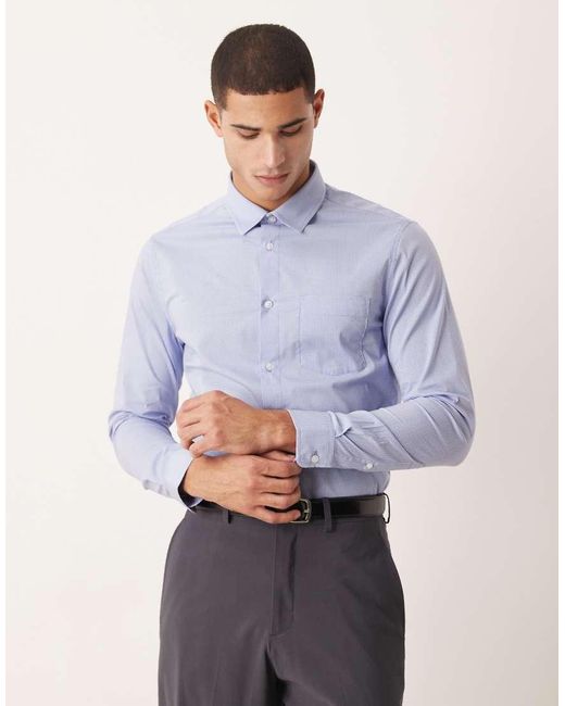 ASOS Blue Slim Shirt for men