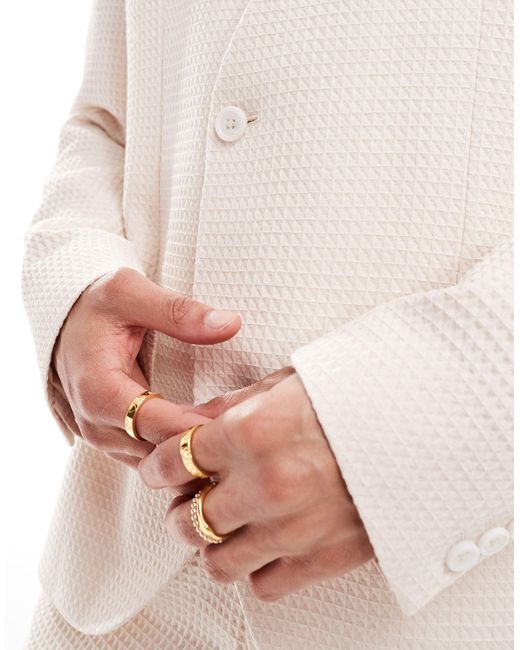 Elanga - giacca da abito color pietra di Viggo in White da Uomo