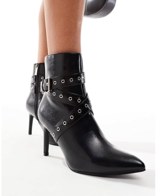 New Look Black – ankle-boots mit absatz