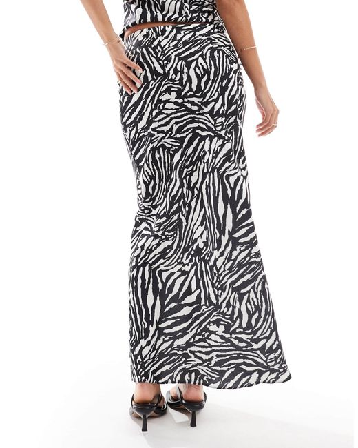 ASOS Multicolor – weicher maxirock mit zebramuster, kombiteil