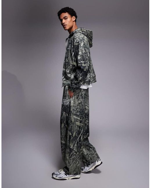 Good For Nothing Gray Co-ord baggy Realtree Camo joggers for men