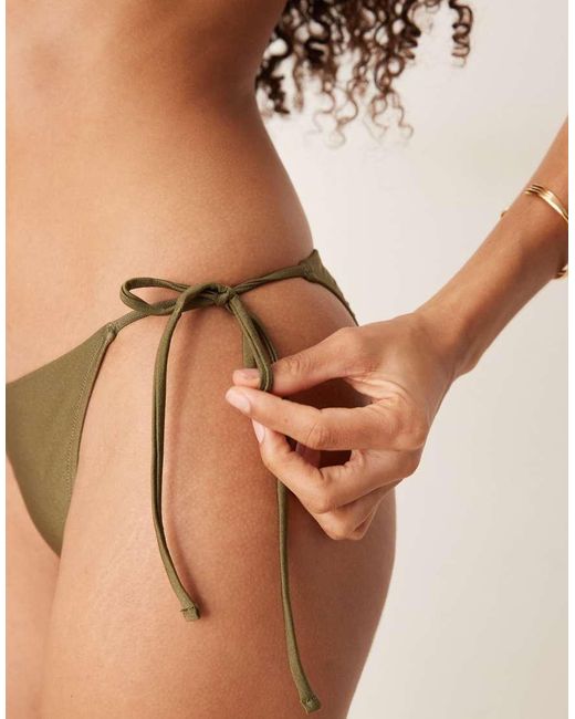 Mango Brown Tie Side Bikini Bottom