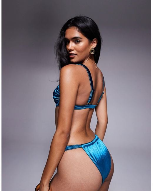 South Beach Blue Underwire Bikini Top