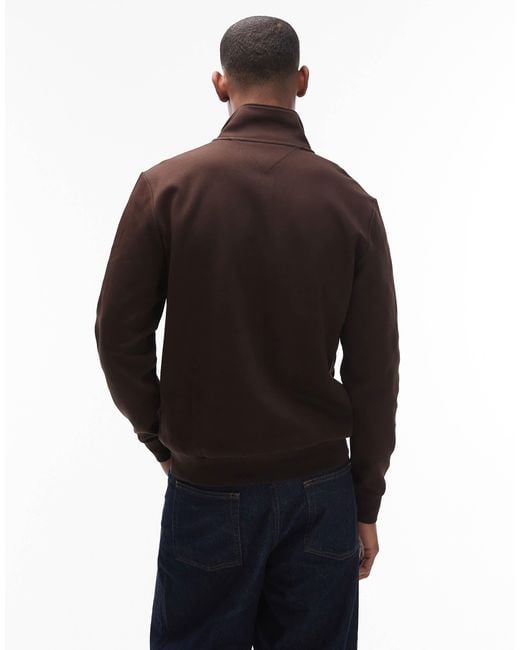 Tommy Hilfiger – basic-pullover in Brown für Herren