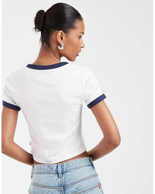 Levi's White Usa Mini Ringer T-shirt