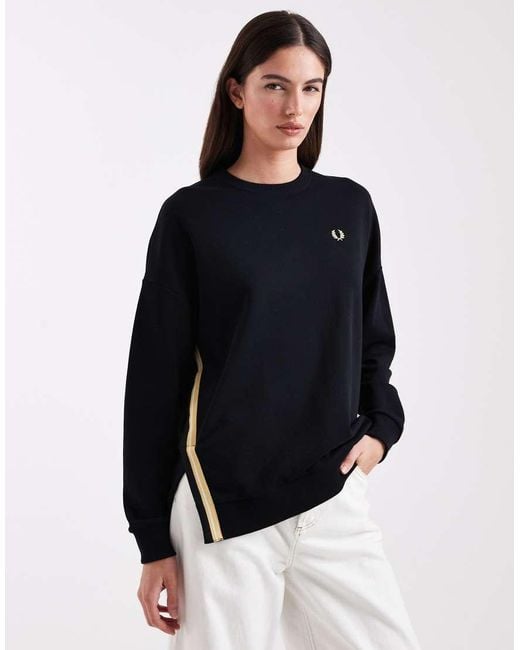 Fred Perry Blue Tape Detail Logo Sweatshirt