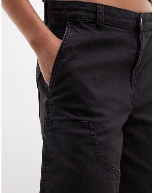 Weekday Black Carpenter Shorts