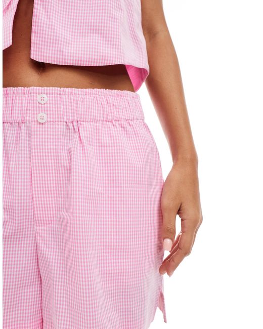 ONLY Red Boxer Shorts Co-ord