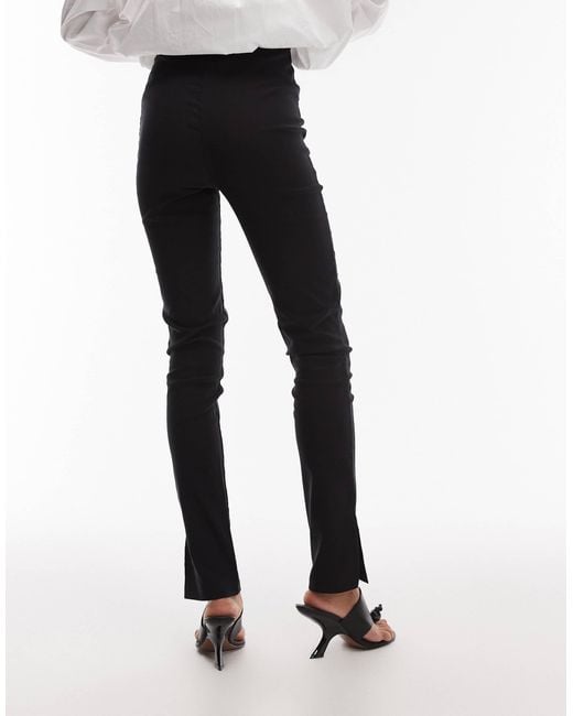ASOS White Bengaline Puddle legging With Side Split