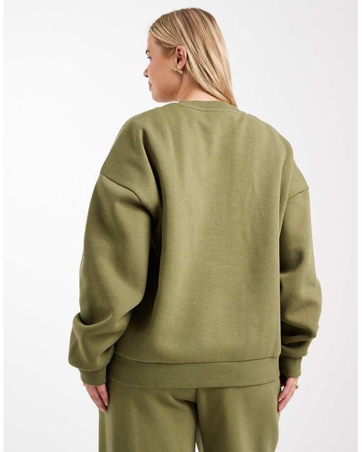 ASOS Green Asos Design Curve Ultimate Oversized Brushback Sweatshirt