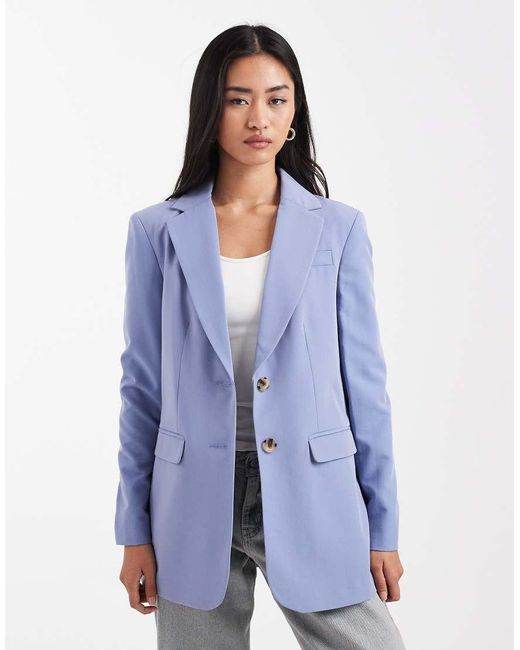 Miss Selfridge Blue Oversized Blazer