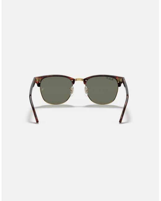 Ray-Ban Brown Clubmaster Sunglasses With Polarised Lens