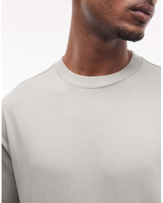 Weekday Gray Boxy Oversized Fit T-shirt for men
