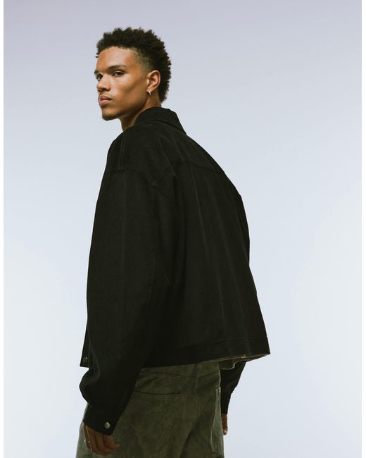 ASOS – harrington-jacke aus cord in Green für Herren