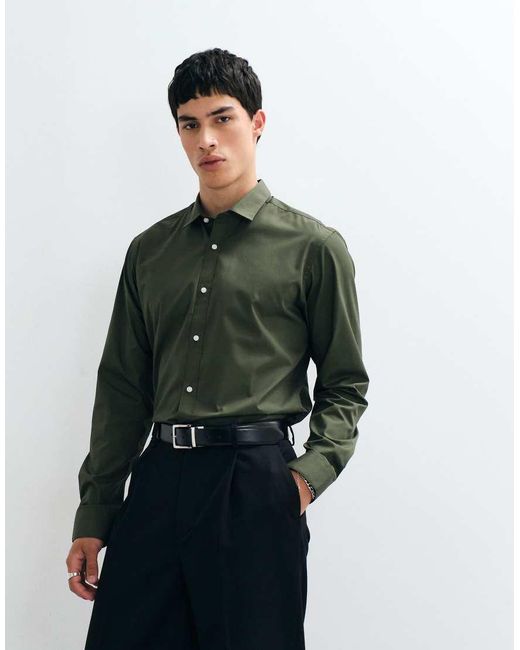 Jack & Jones Green Slim Fit Smart Shirt for men
