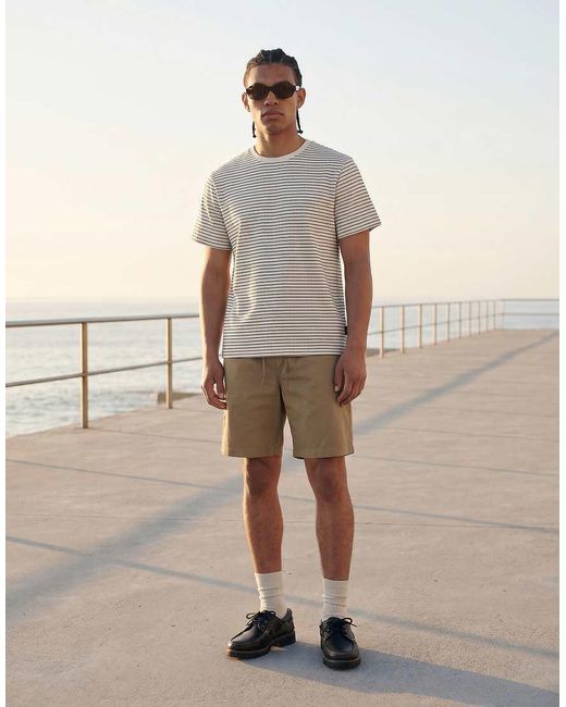 Jack & Jones Natural Drawstring Chino Shorts for men