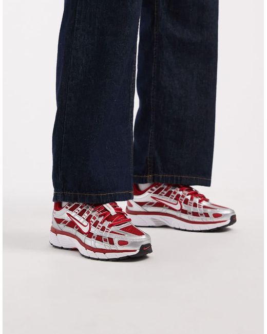 Nike Red P-6000 Unisex Trainers