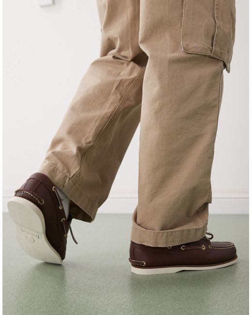Timberland Brown 2 Eye Boat Shoe for men