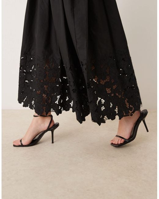 Sister Jane White Lace Embroidered Maxi Skirt