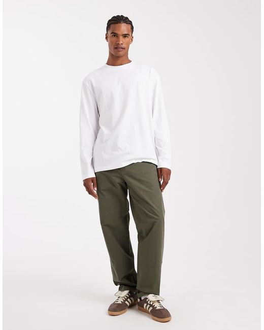 ASOS White Essentials Relaxed Long Sleeve T-shirt for men