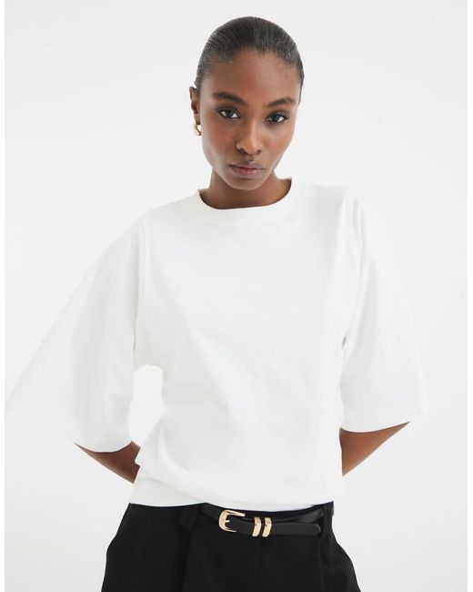 River Island White Kimono Sleeve T-shirt