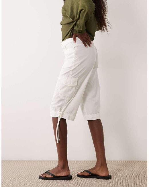 Miss Selfridge Natural Cargo Capris