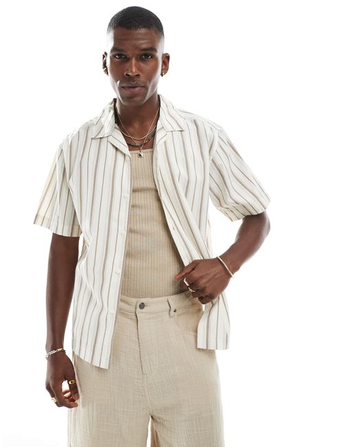 Only & Sons Natural Loose Fit Short Sleeve Shirt for men