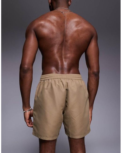 ASOS Natural Swim Shorts for men