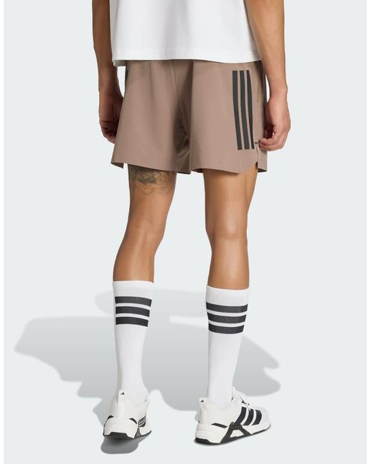 Adidas Originals White D4T Primelift 3 Stripes Shorts for men